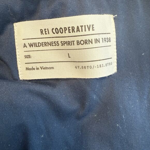 REI Co-Op Jacket Womens LG Aureum Sherpa Hoodie Blue Full Zip Pockets Soft Warm - Picture 7 of 13